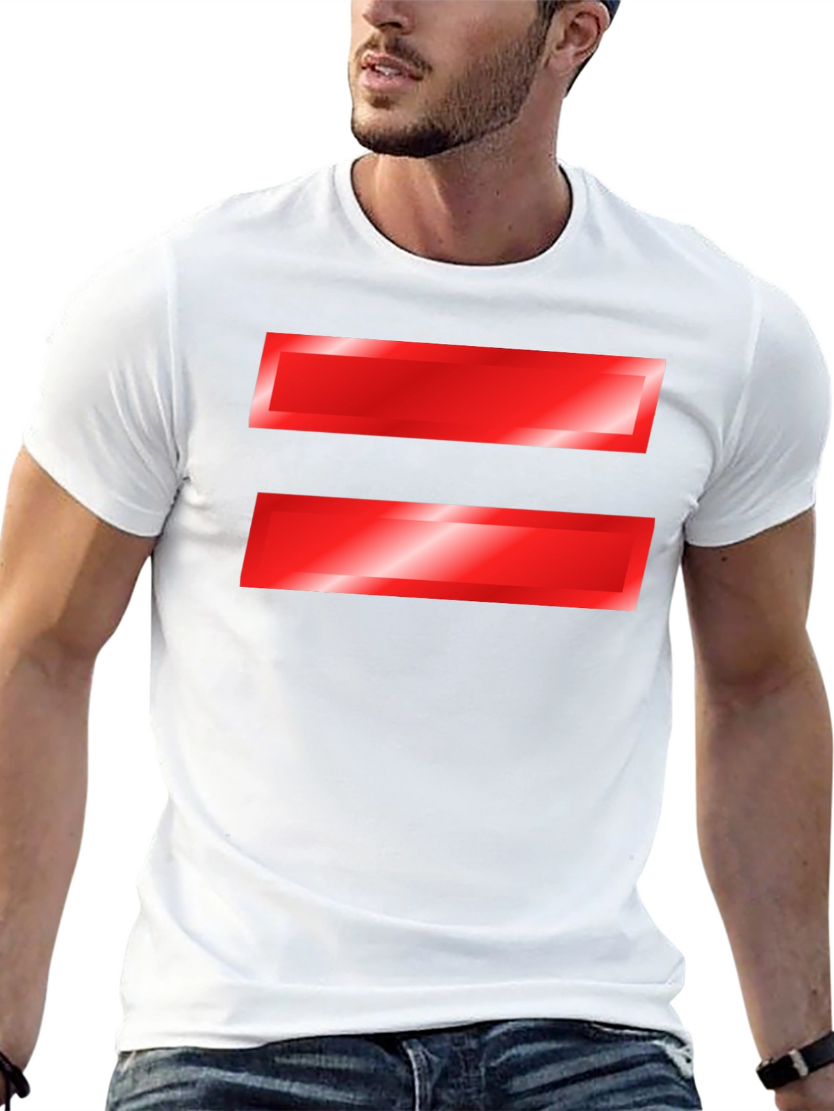 Equality Symbol T-Shirt - Bold Red Graphic Tee