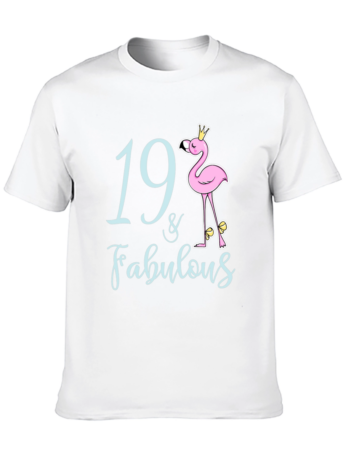 19 & Fabulous Flamingo Birthday T-Shirt