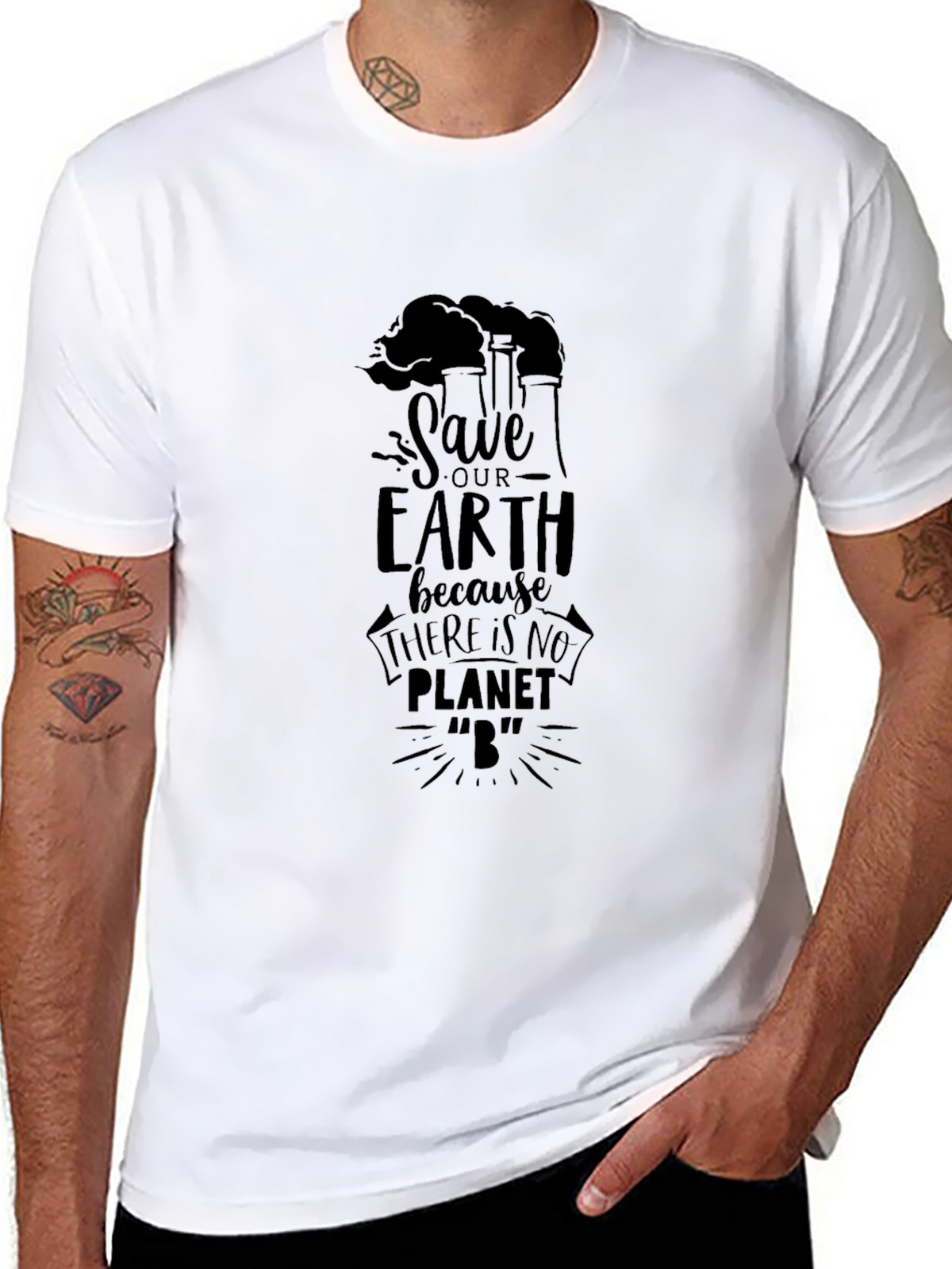 Save Our Earth Black Graphic Tee