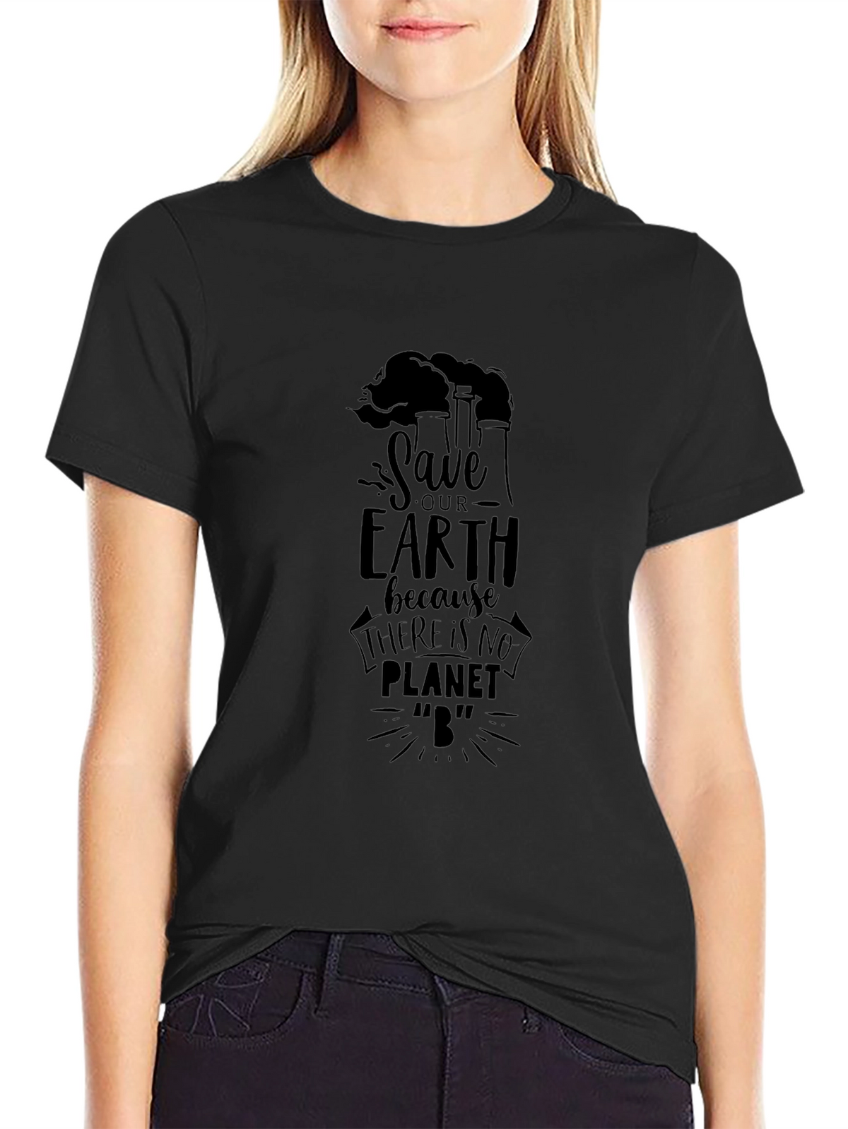 Save Our Earth Black Graphic Tee