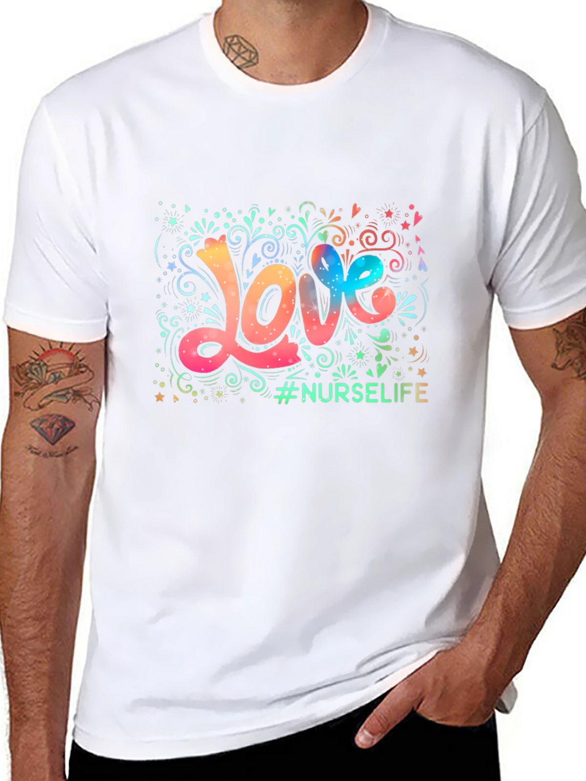 Love Nurse Life Graphic Tee - Stylish Comfort