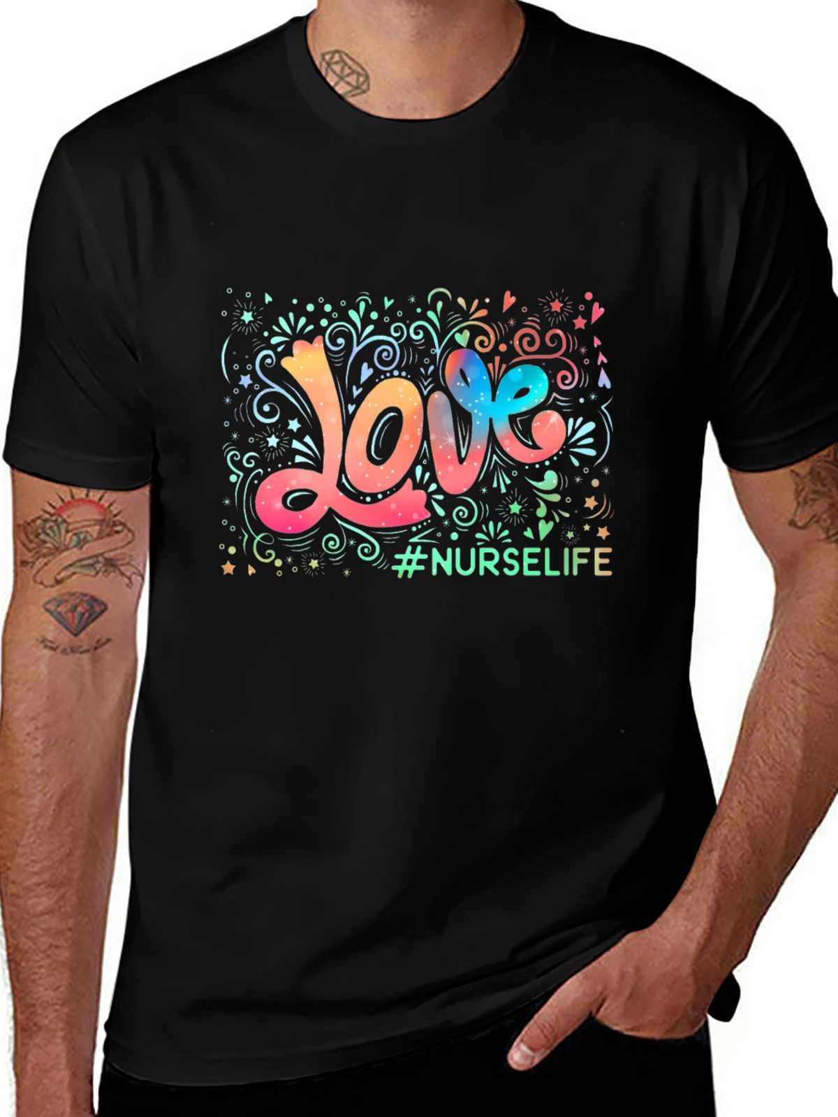 Love Nurse Life Graphic Tee - Stylish Comfort