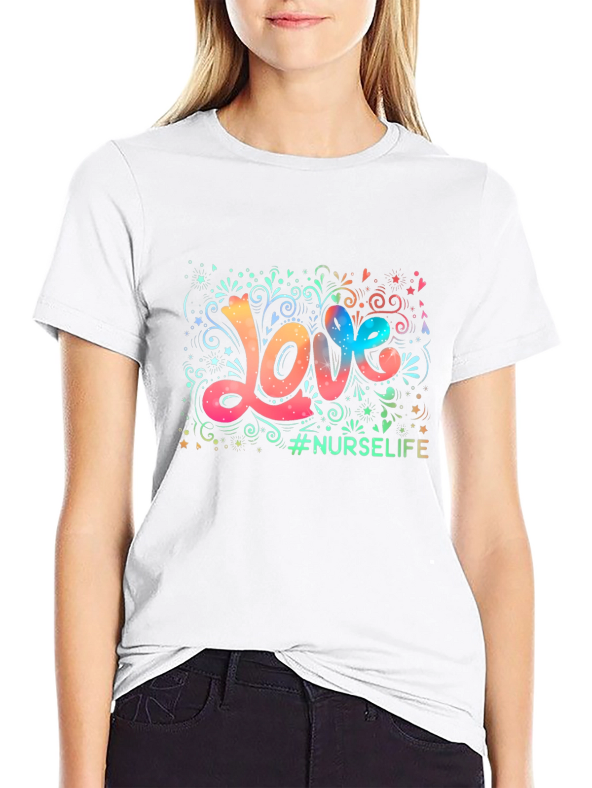 Love Nurse Life Graphic Tee - Stylish Comfort