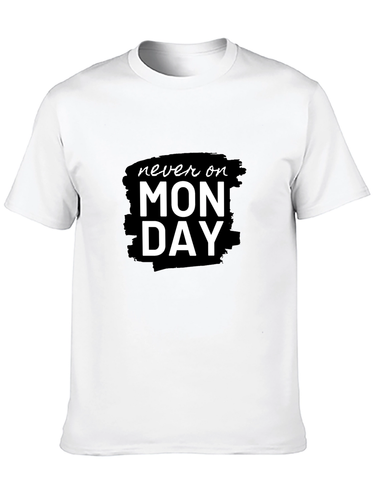 Never On Monday Black Graphic Tee