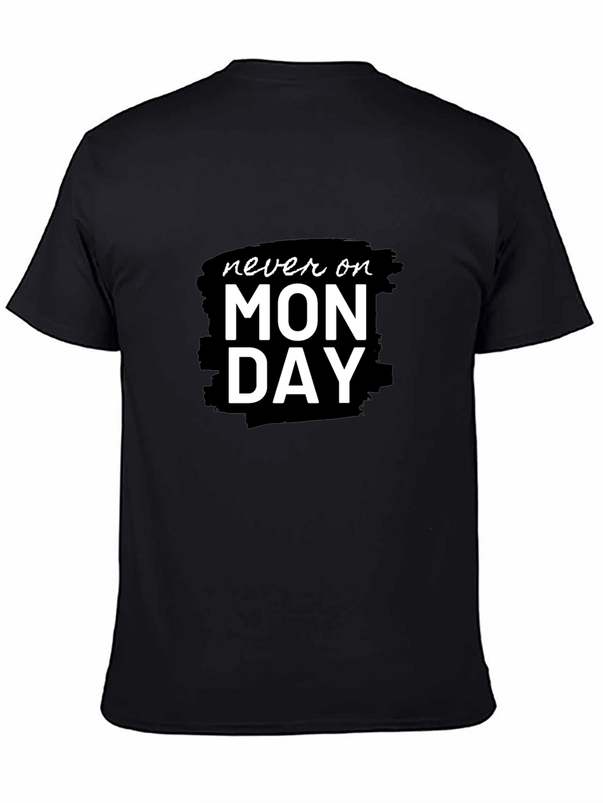 Never On Monday Black Graphic Tee