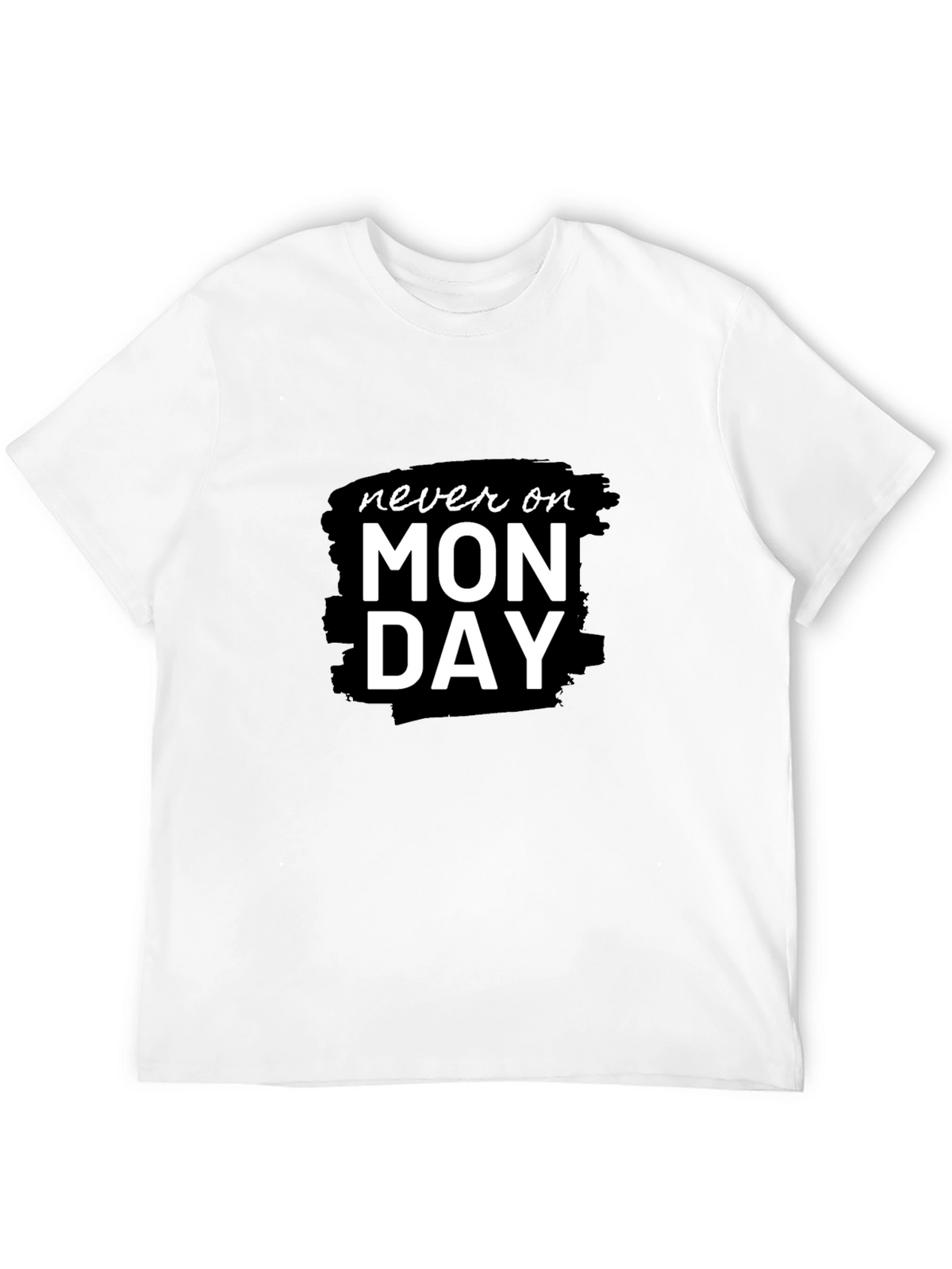 Never On Monday Black Graphic Tee