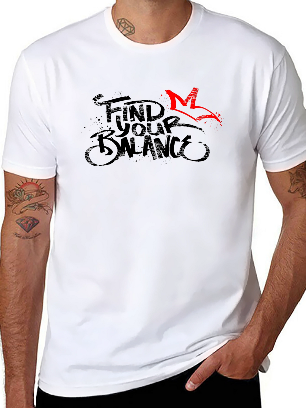 Find Your Balance Graphic Tee - Black