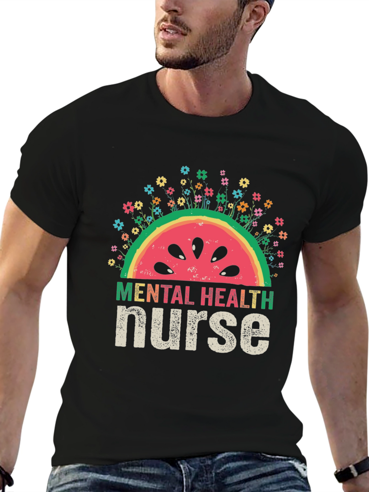 Mental Health Nurse Watermelon T-Shirt