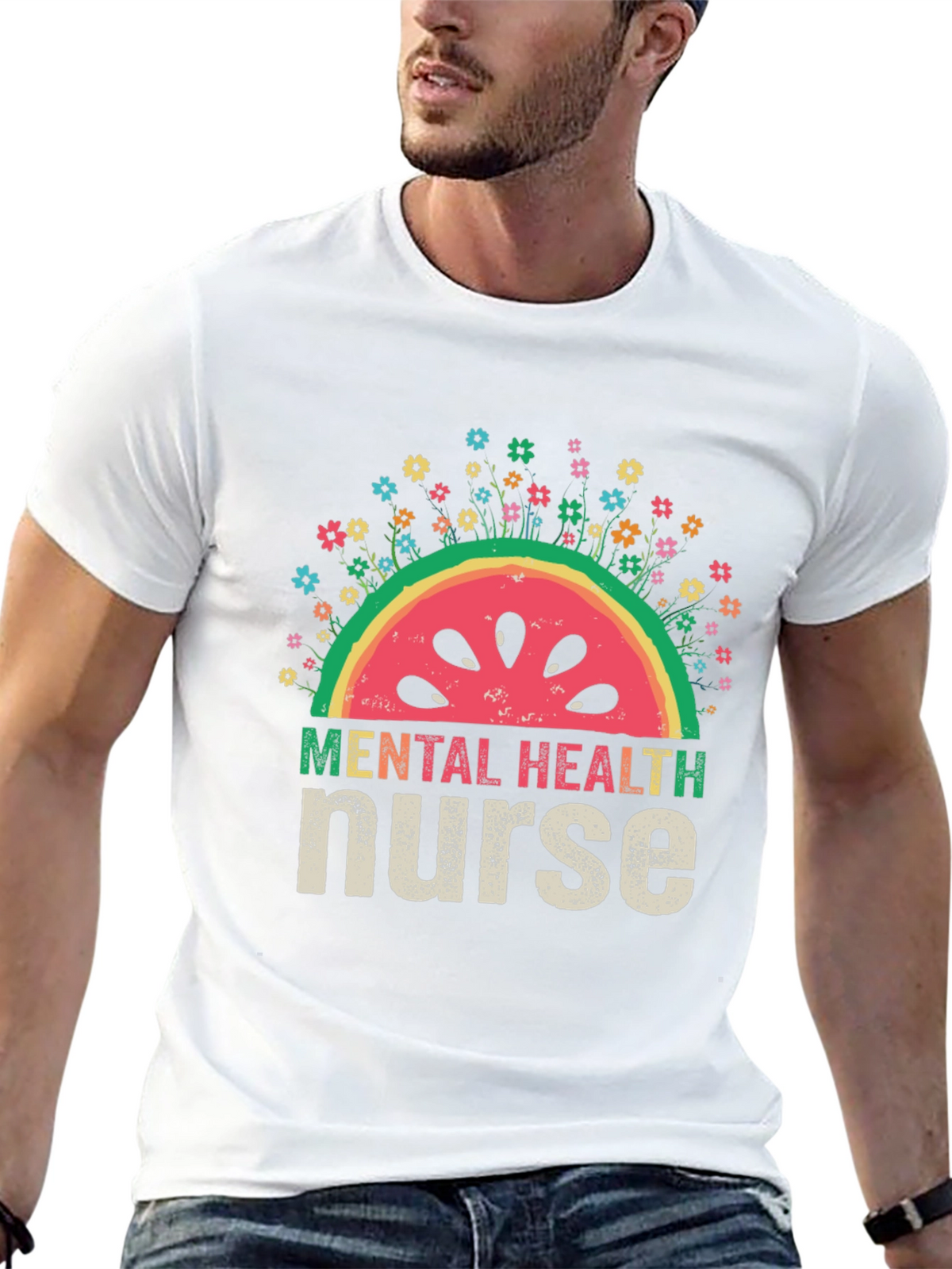 Mental Health Nurse Watermelon T-Shirt
