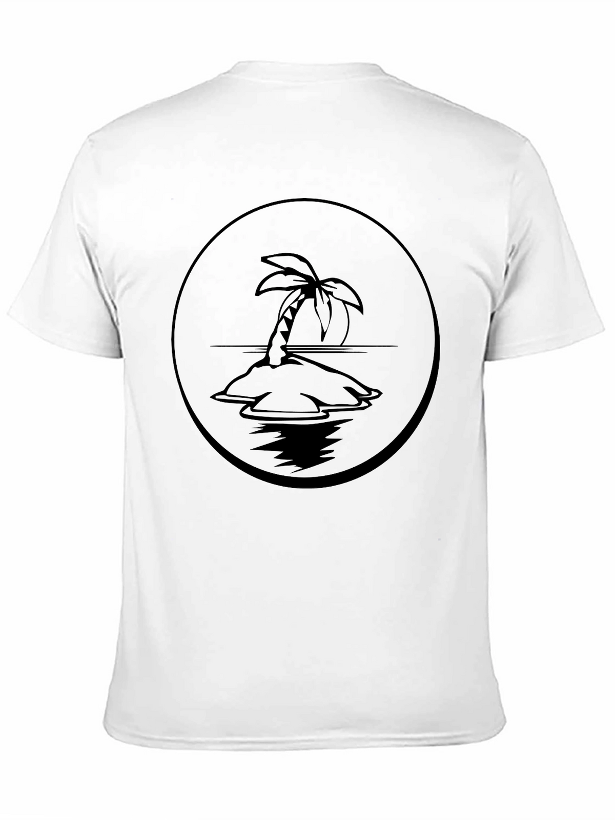 Island Palm Tree Graphic Tee - Black