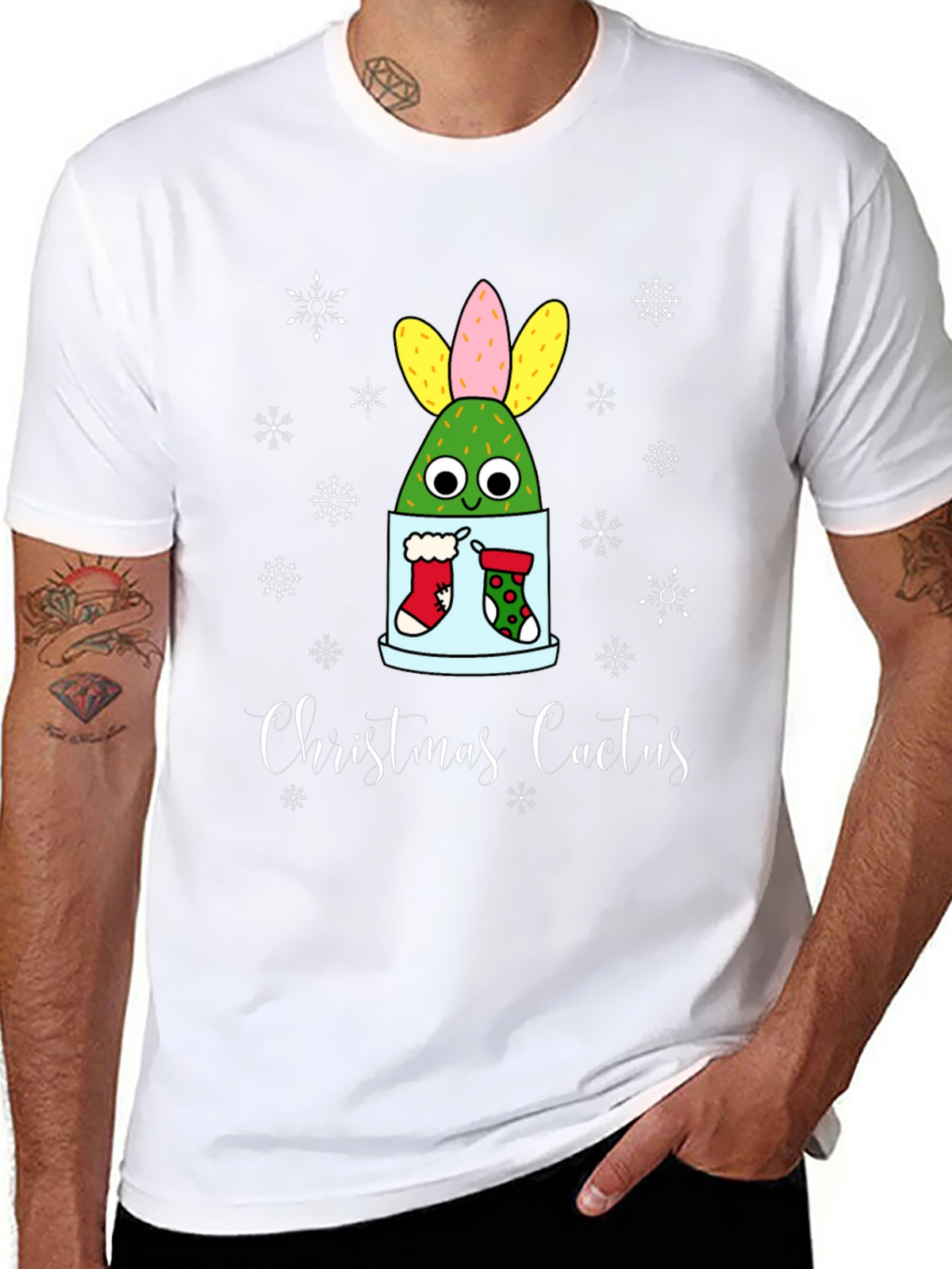 Christmas Cactus T-Shirt - Holiday Festive Tee