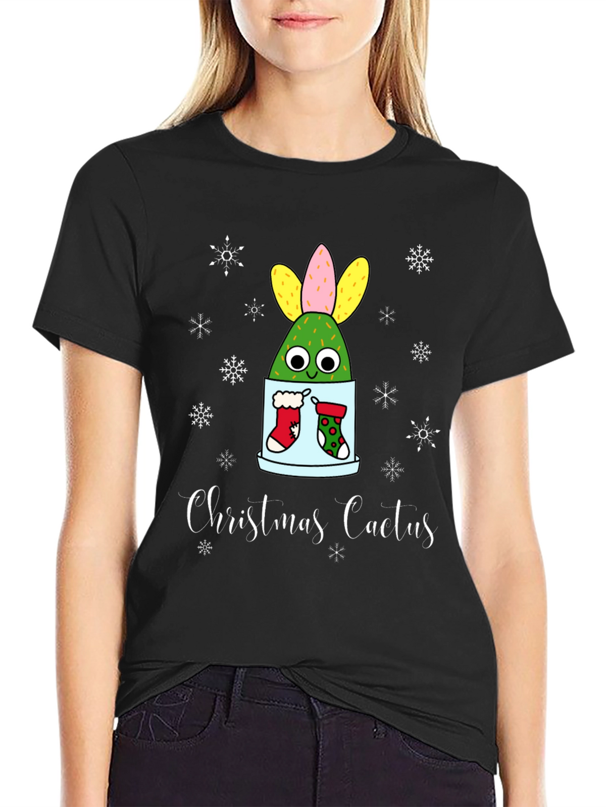 Christmas Cactus T-Shirt - Holiday Festive Tee