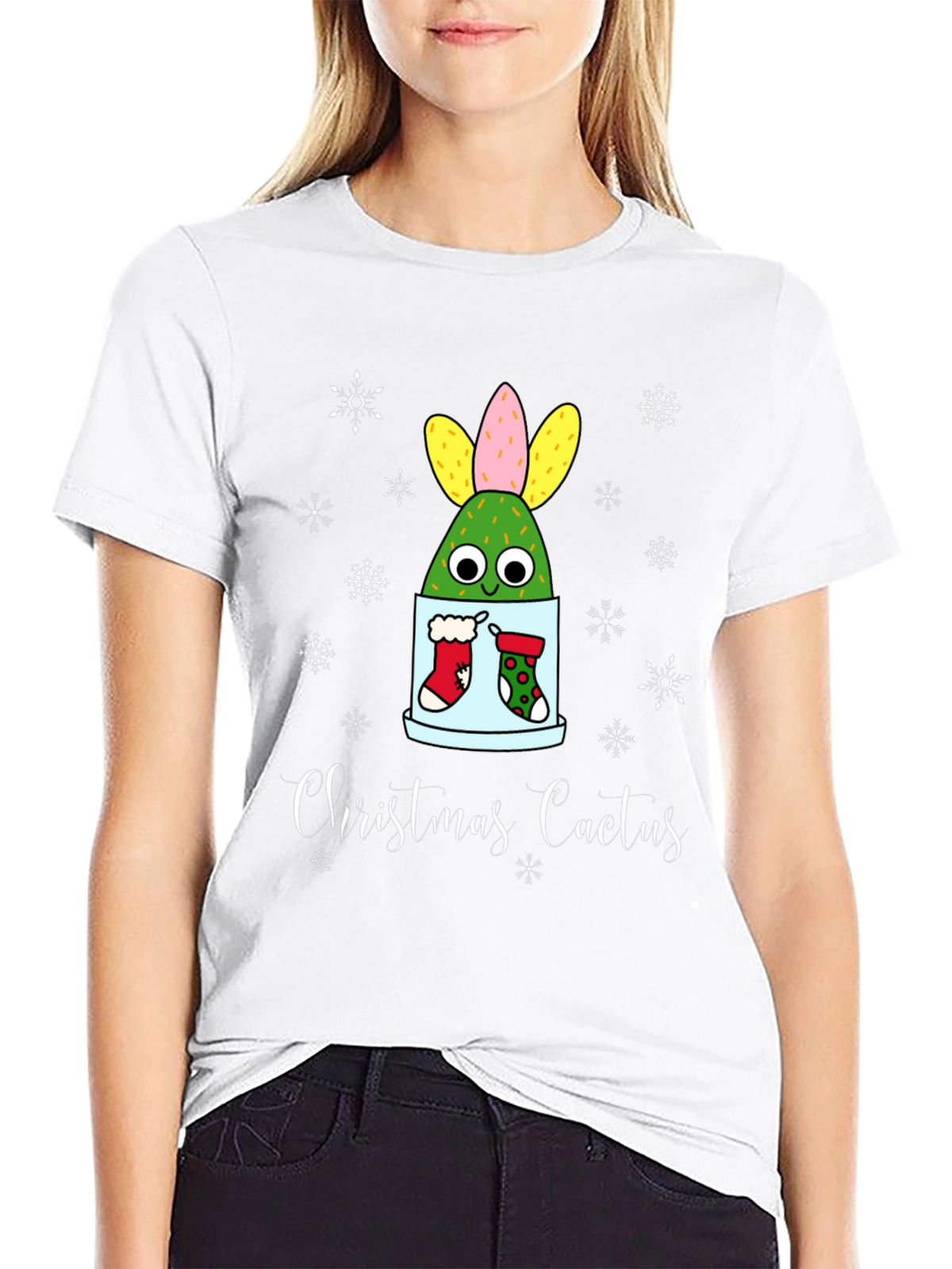 Christmas Cactus T-Shirt - Holiday Festive Tee