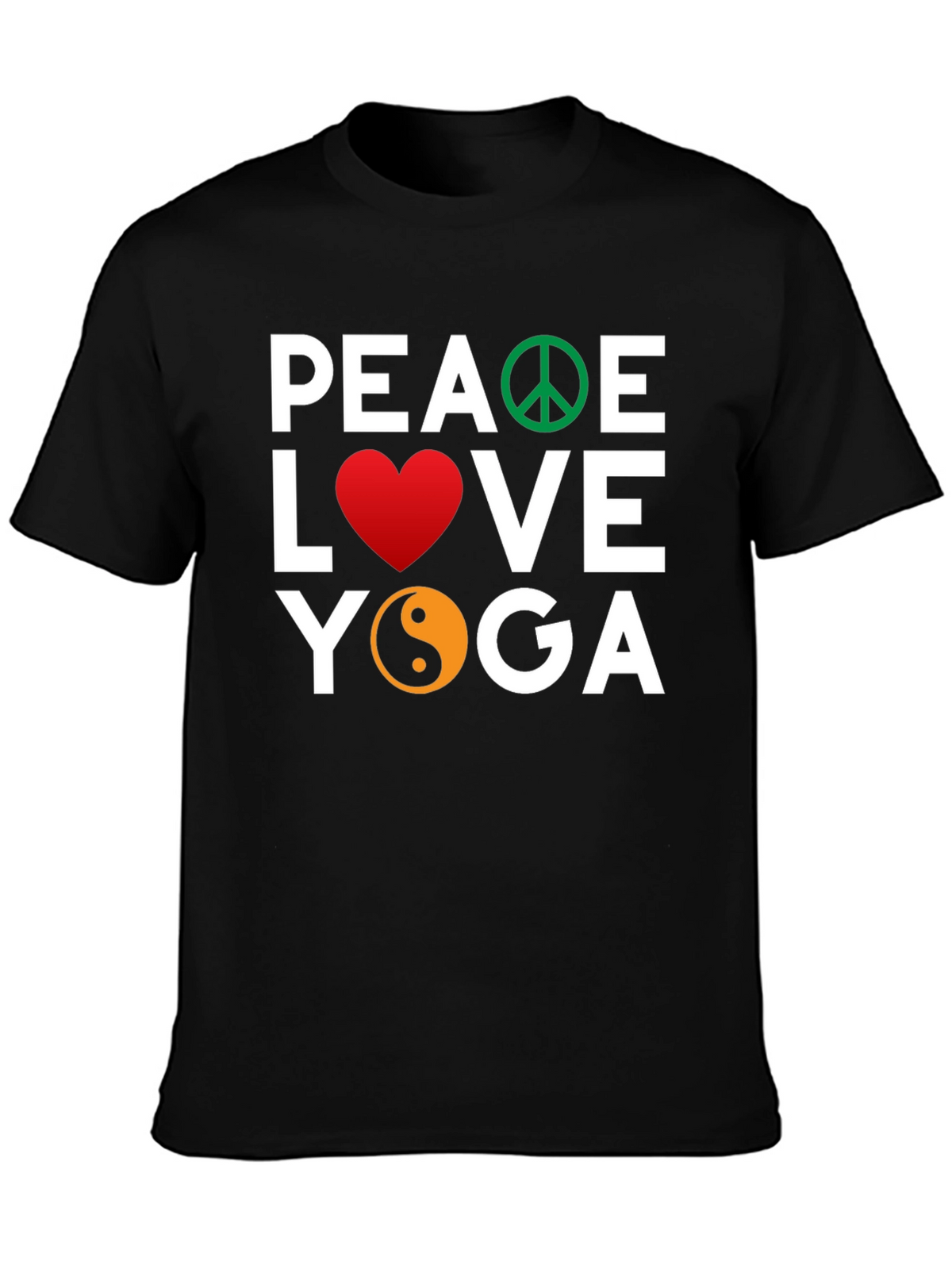 Peace Love Yoga Graphic T-Shirt