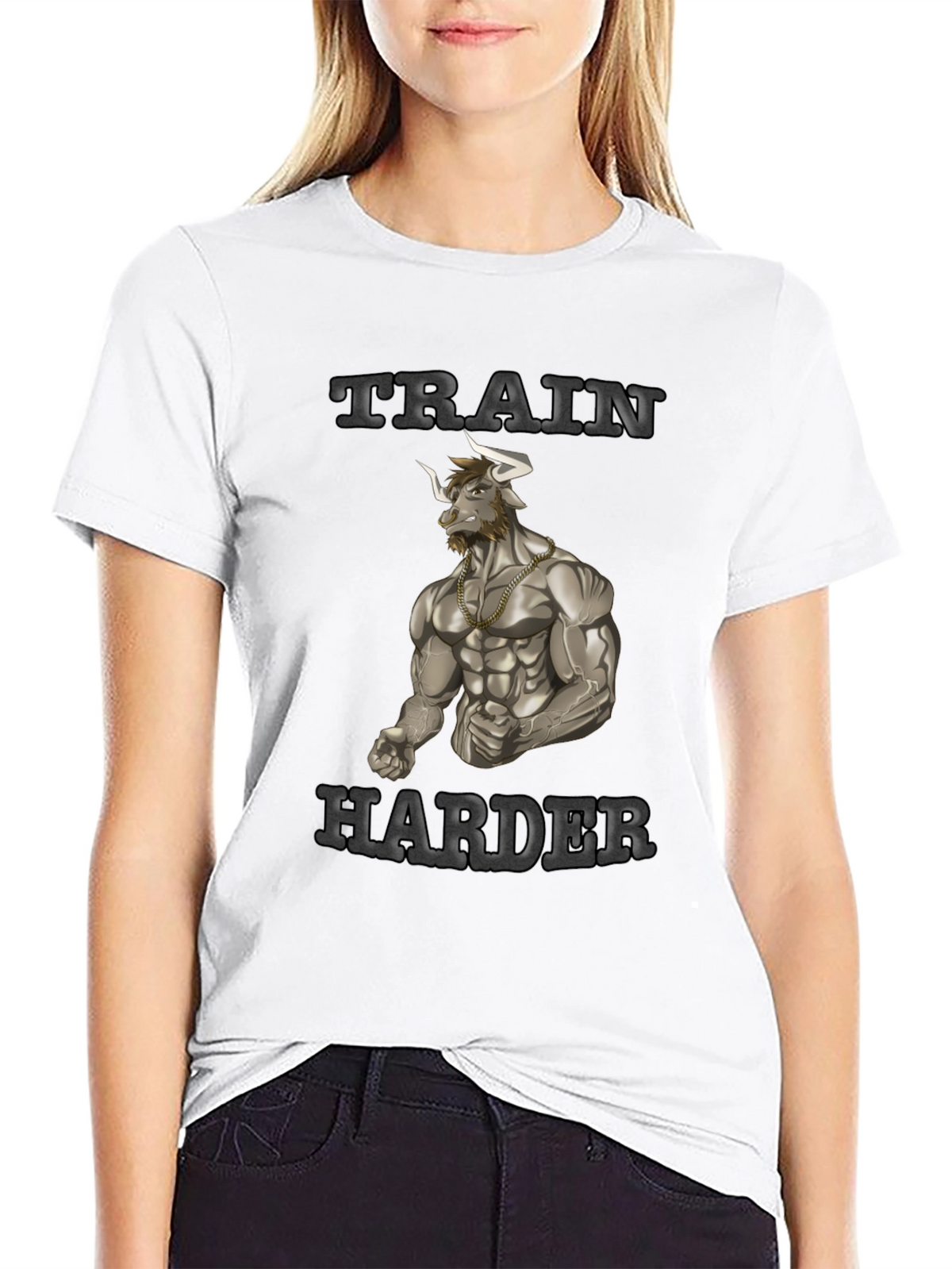 Train Harder Graphic Tee - Gym Motivation