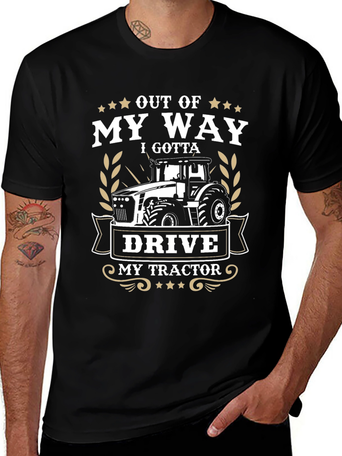 Out Of My Way Tractor Graphic T-Shirt