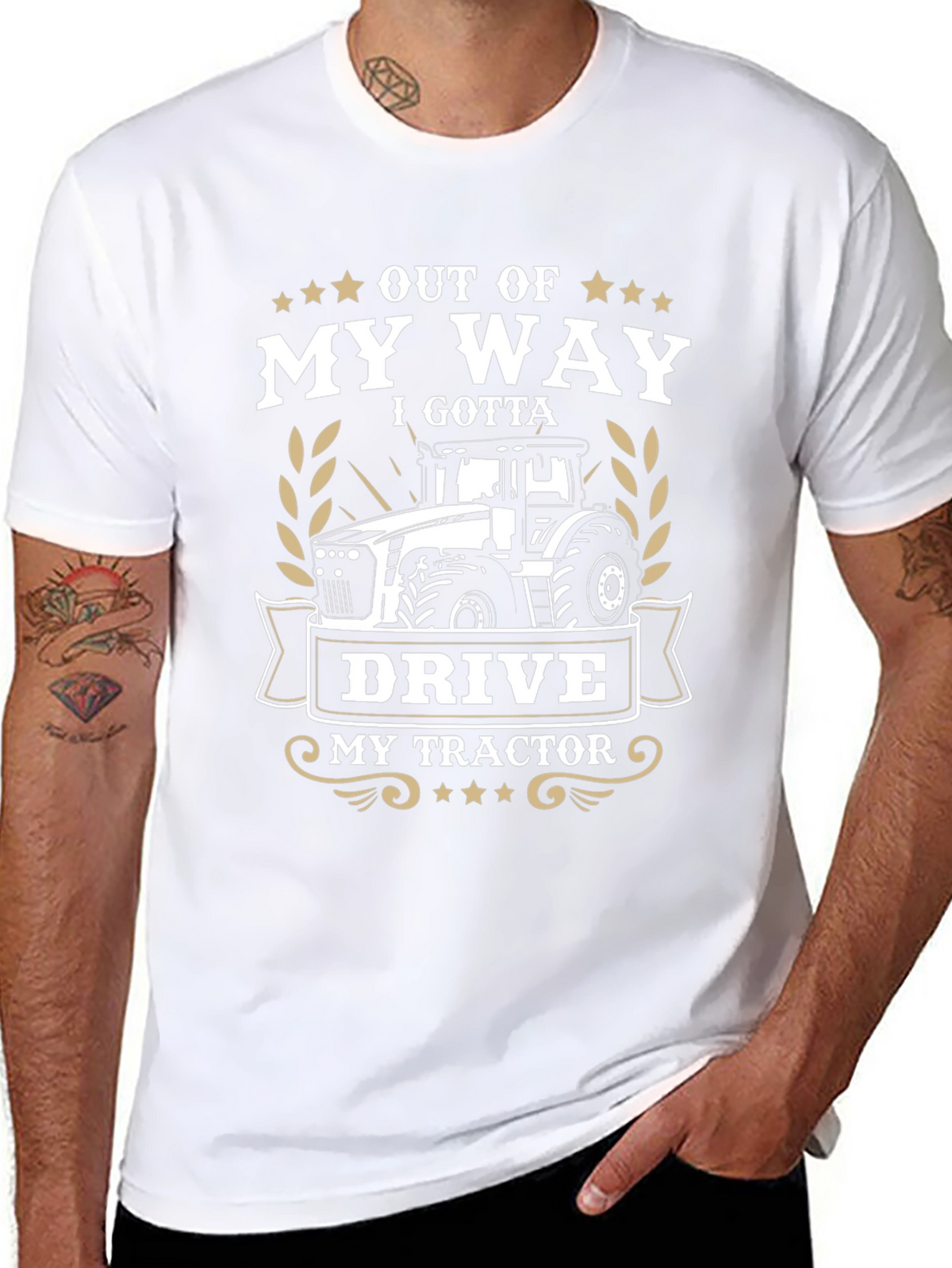 Out Of My Way Tractor Graphic T-Shirt