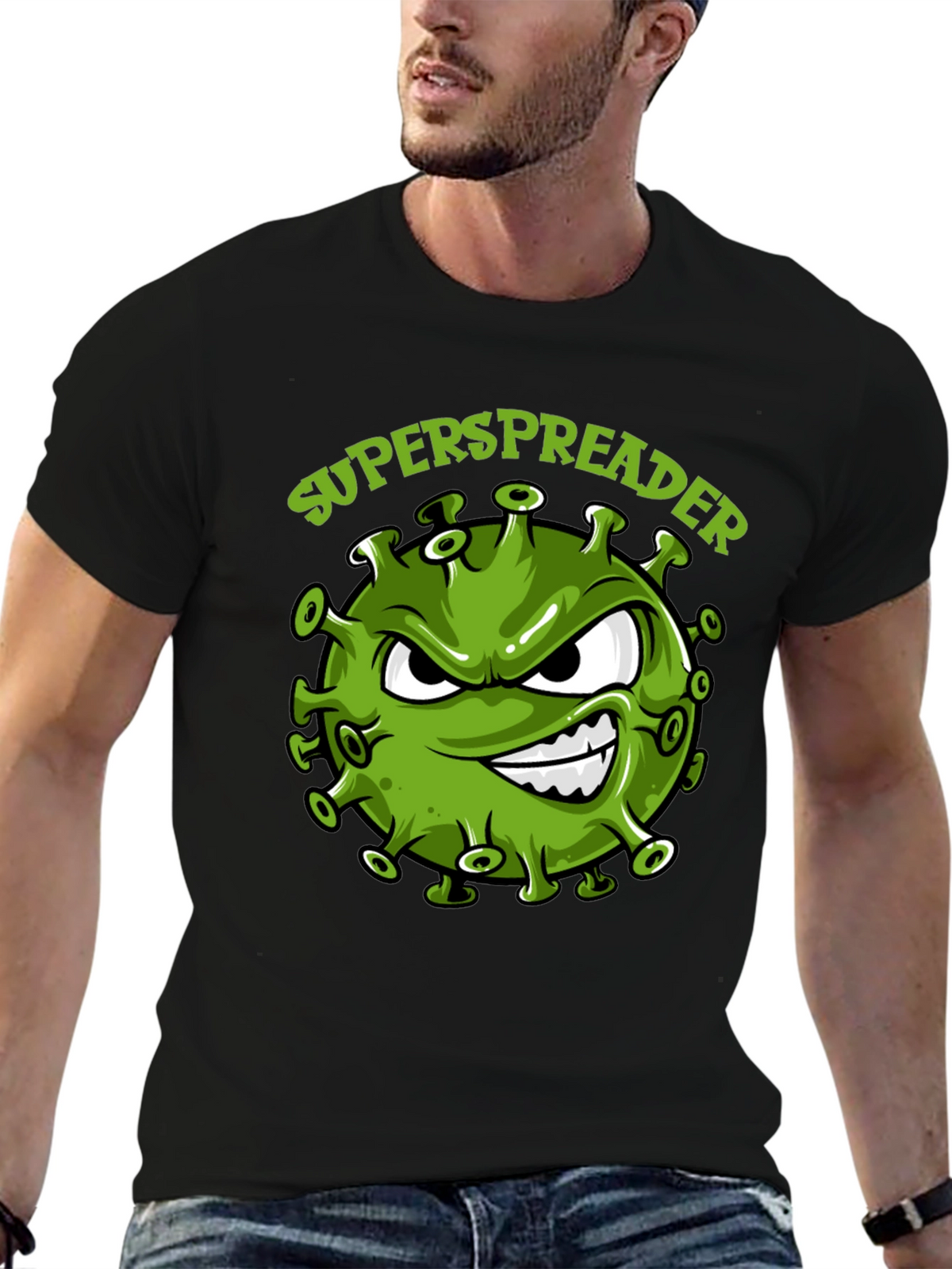 Superspreader Graphic Tee - Funny Virus Design T-Shirt