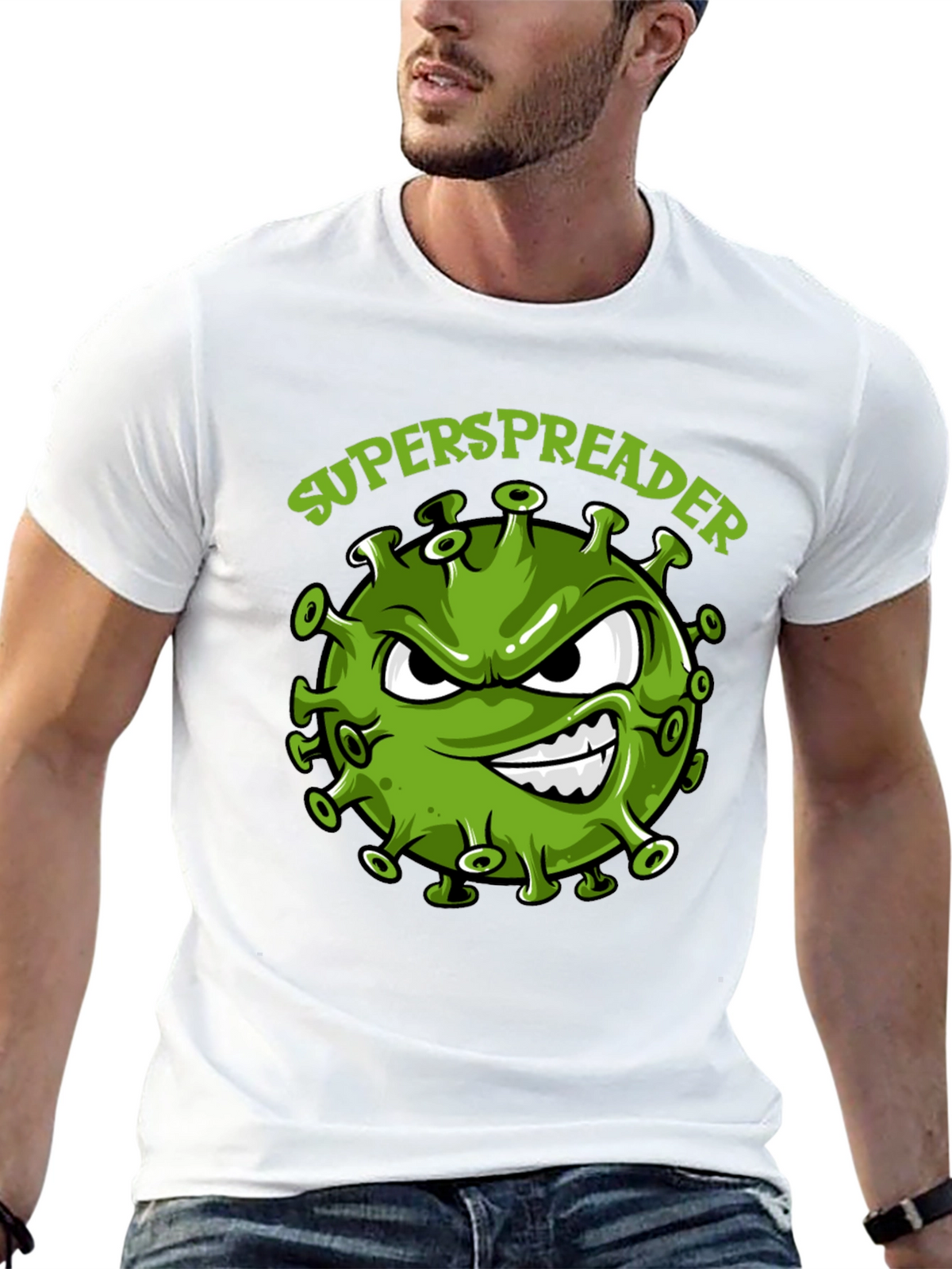 Superspreader Graphic Tee - Funny Virus Design T-Shirt