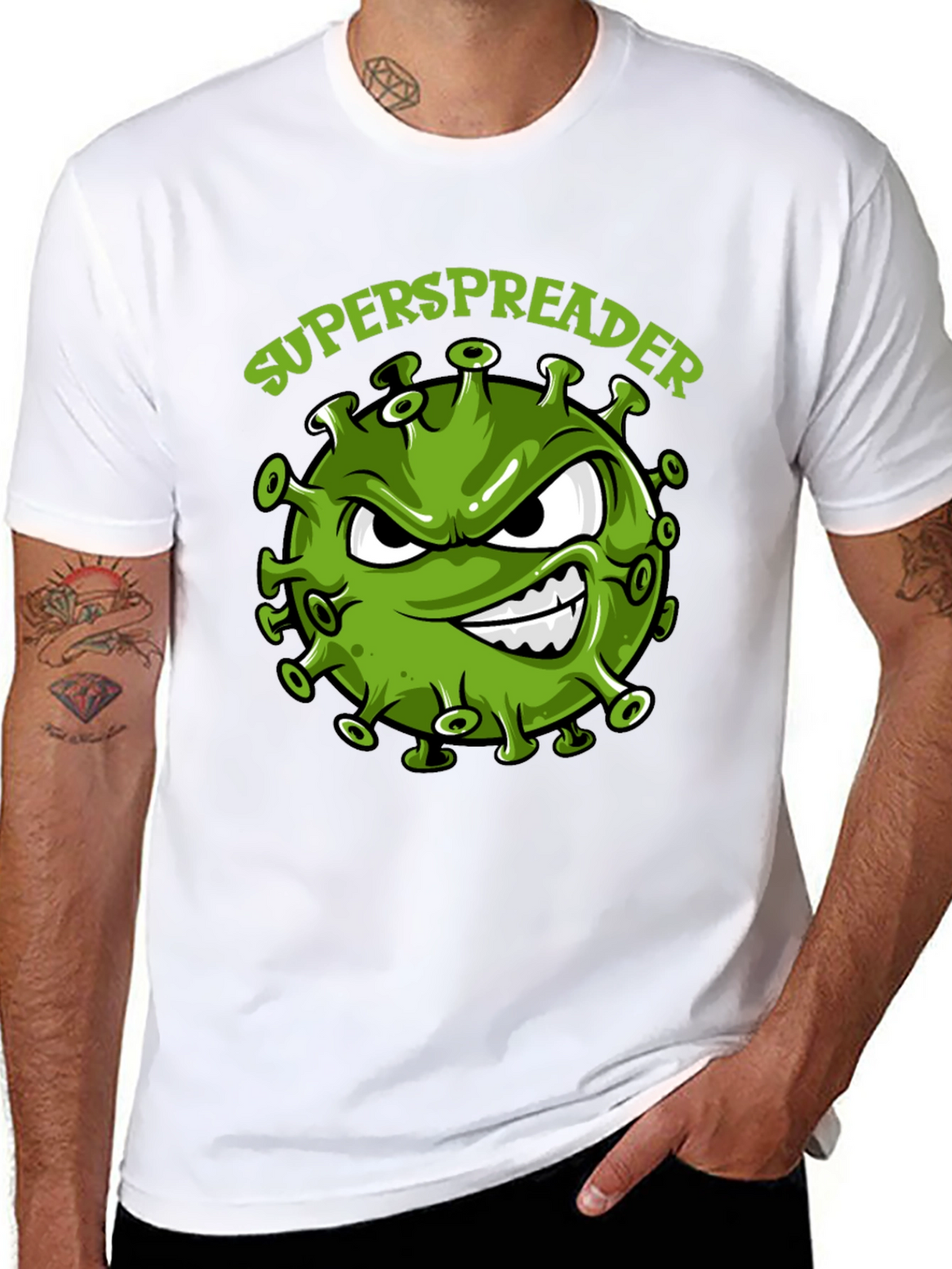 Superspreader Graphic Tee - Funny Virus Design T-Shirt