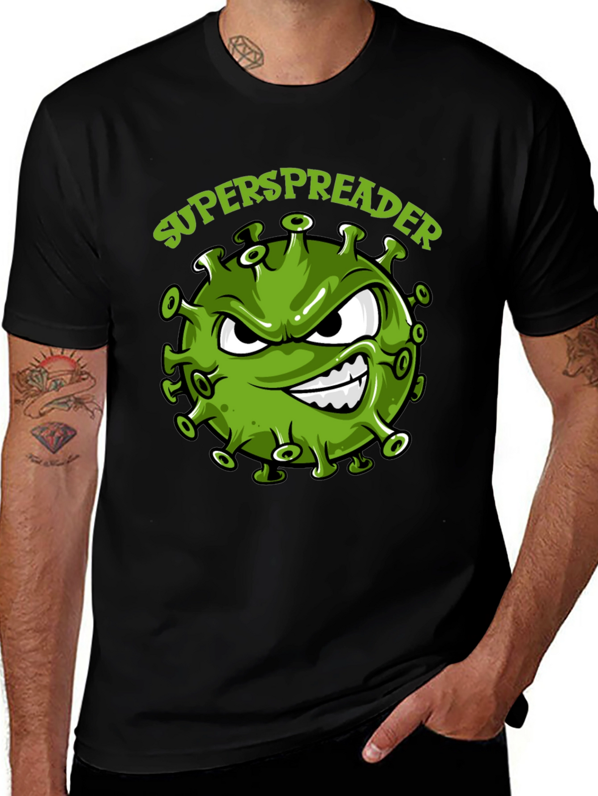 Superspreader Graphic Tee - Funny Virus Design T-Shirt