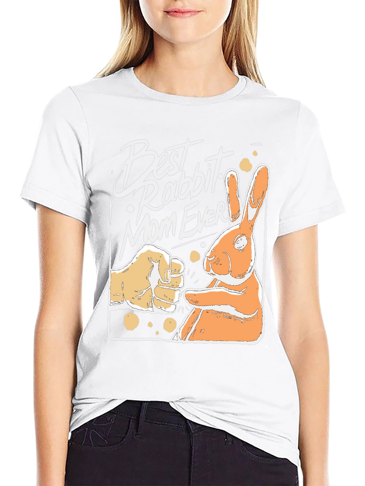 Best Rabbit Mom Ever Black T-Shirt
