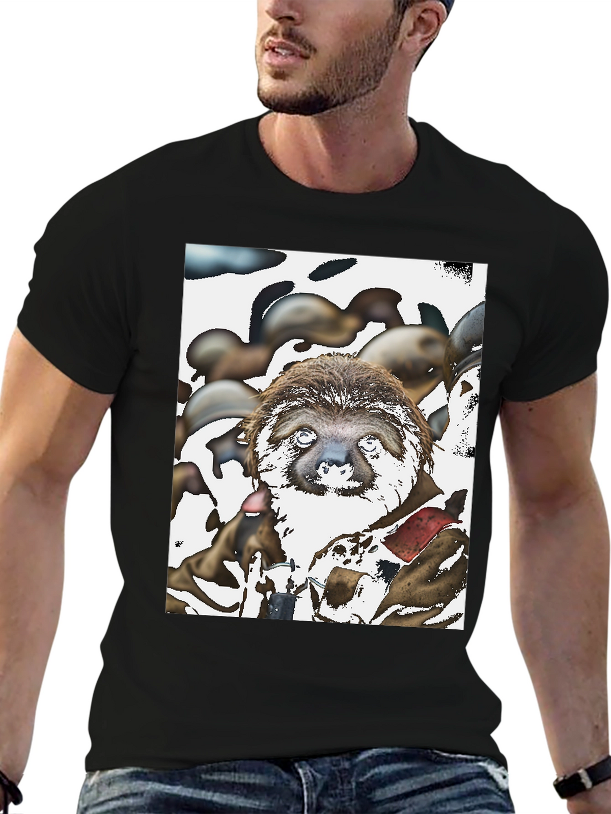 Sloth Graphic T-Shirt - Unique Art Tee