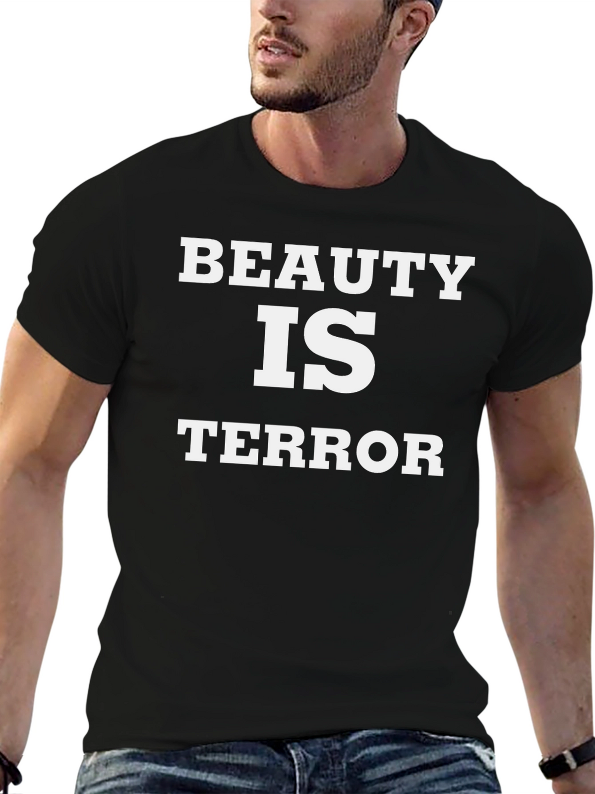 Beauty Is Terror Graphic Print T-Shirt