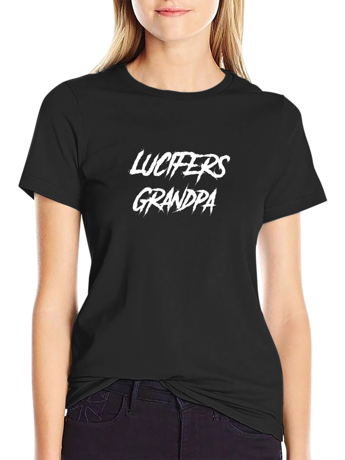 Lucifers Grandpa Black T-Shirt