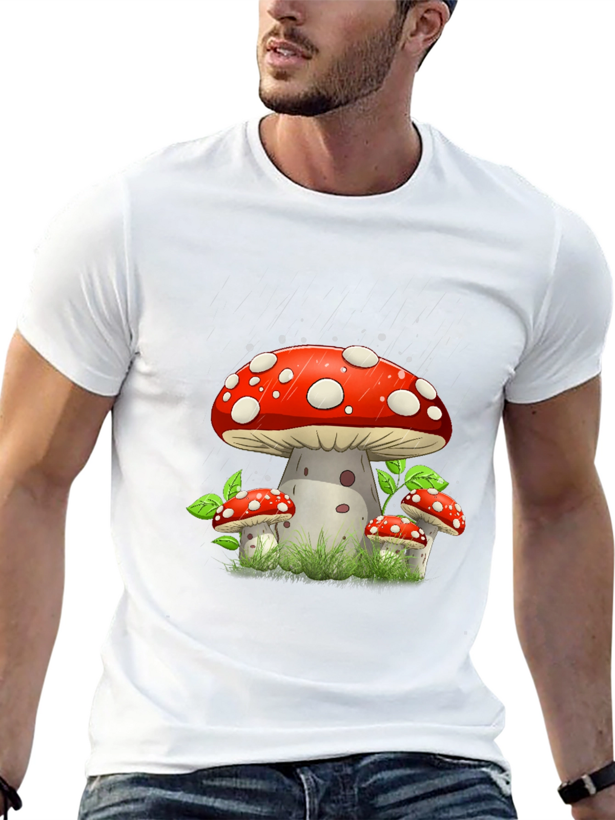 Mushroom Graphic Tee - Funky Style