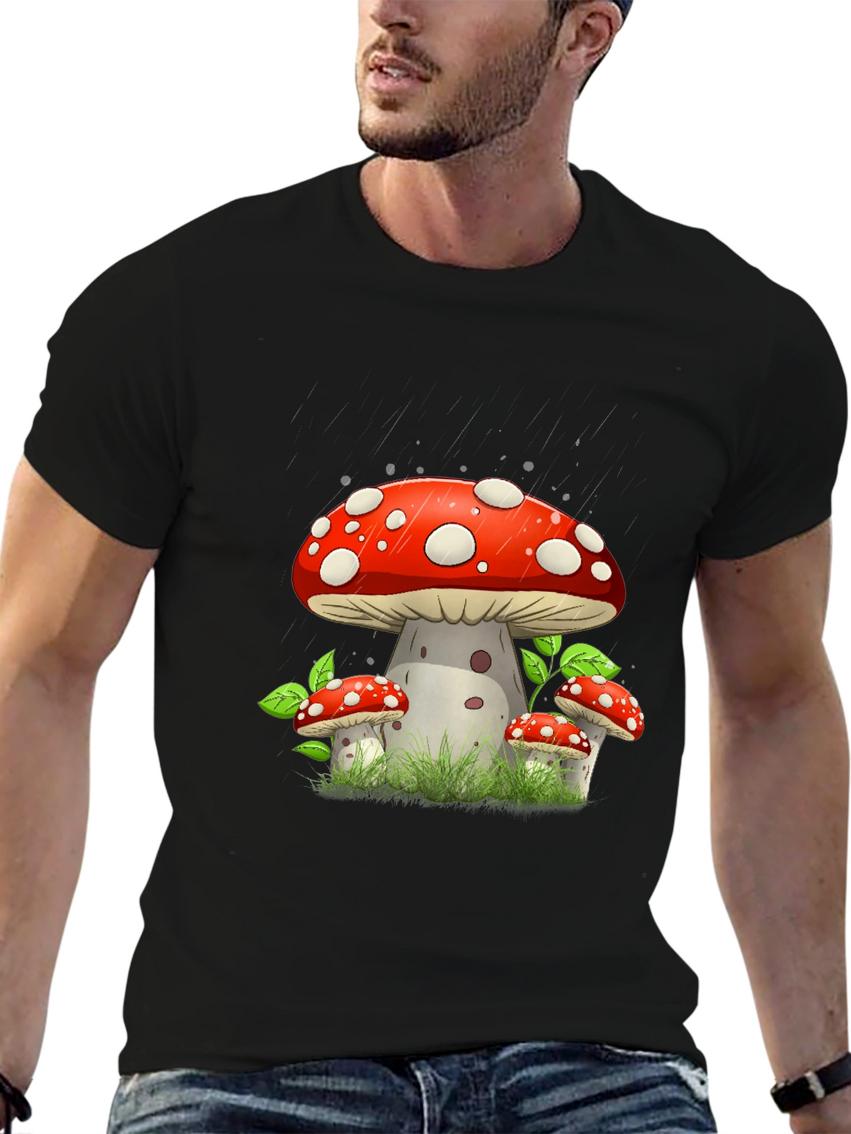 Mushroom Graphic Tee - Funky Style