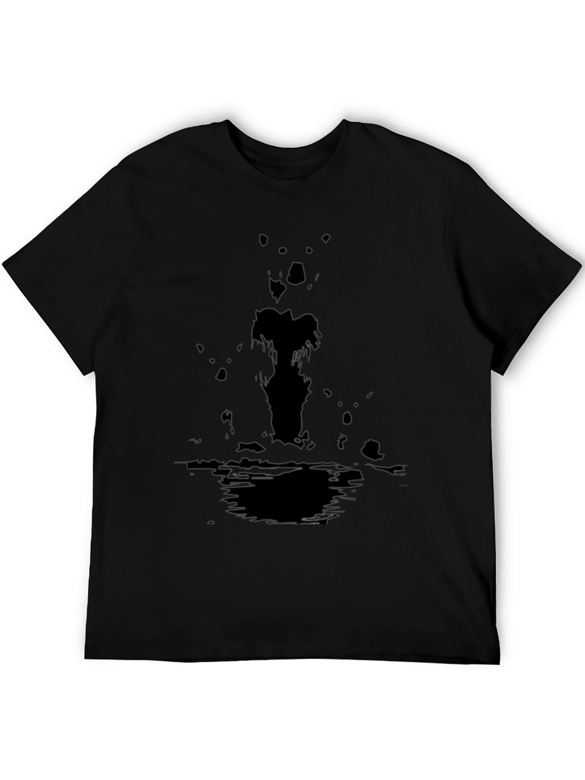 Abstract Black Ink Blot Graphic Tee