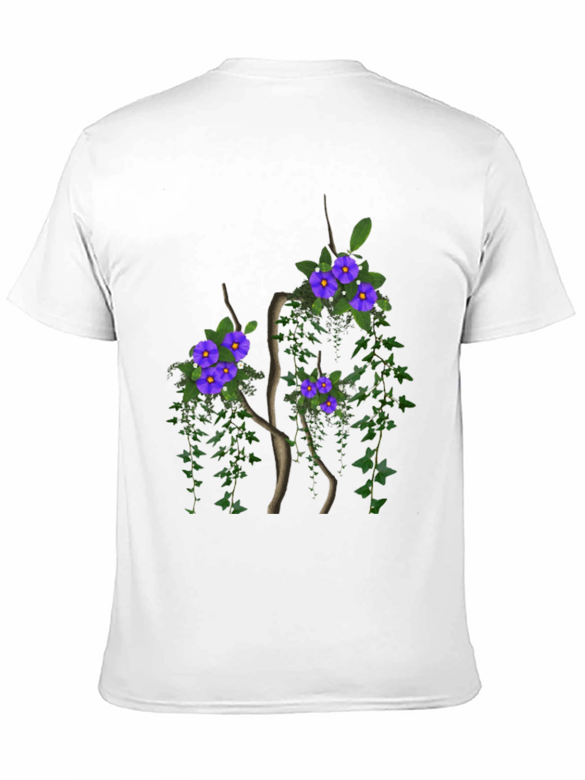 Floral Tree Graphic Black T-Shirt