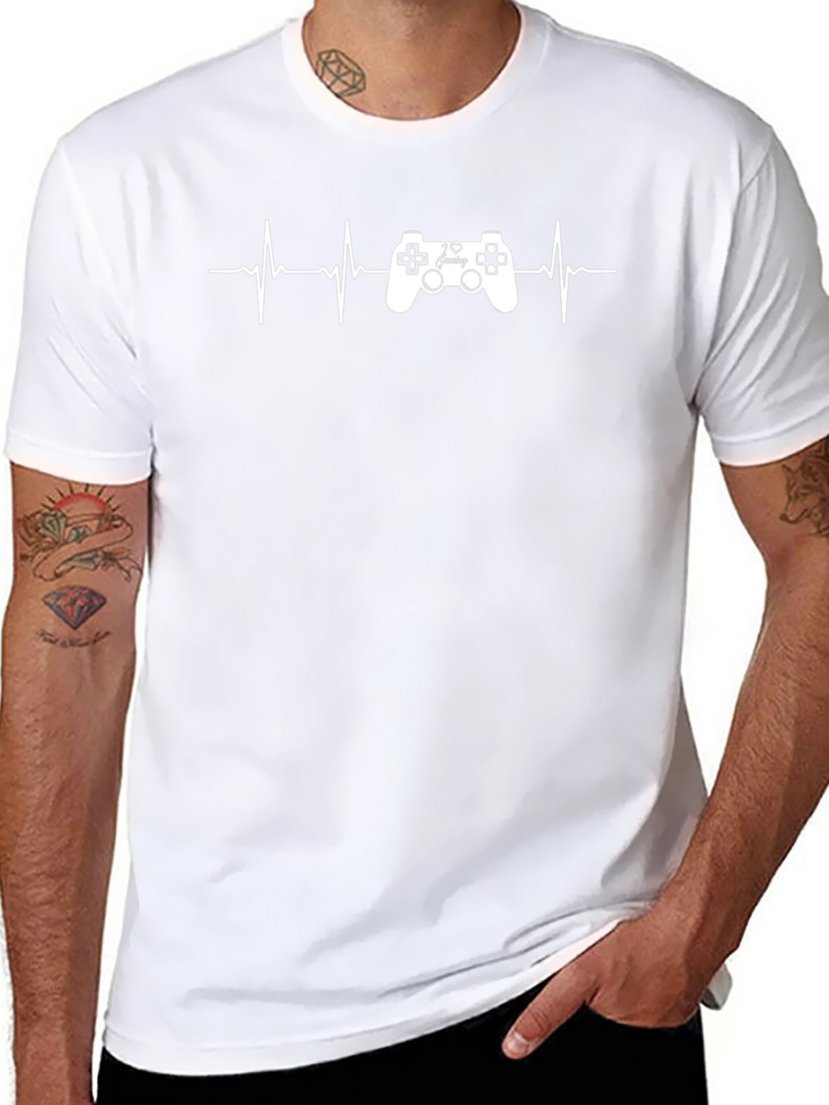 Gamer Heartbeat T-Shirt - Love Gaming Pulse Tee
