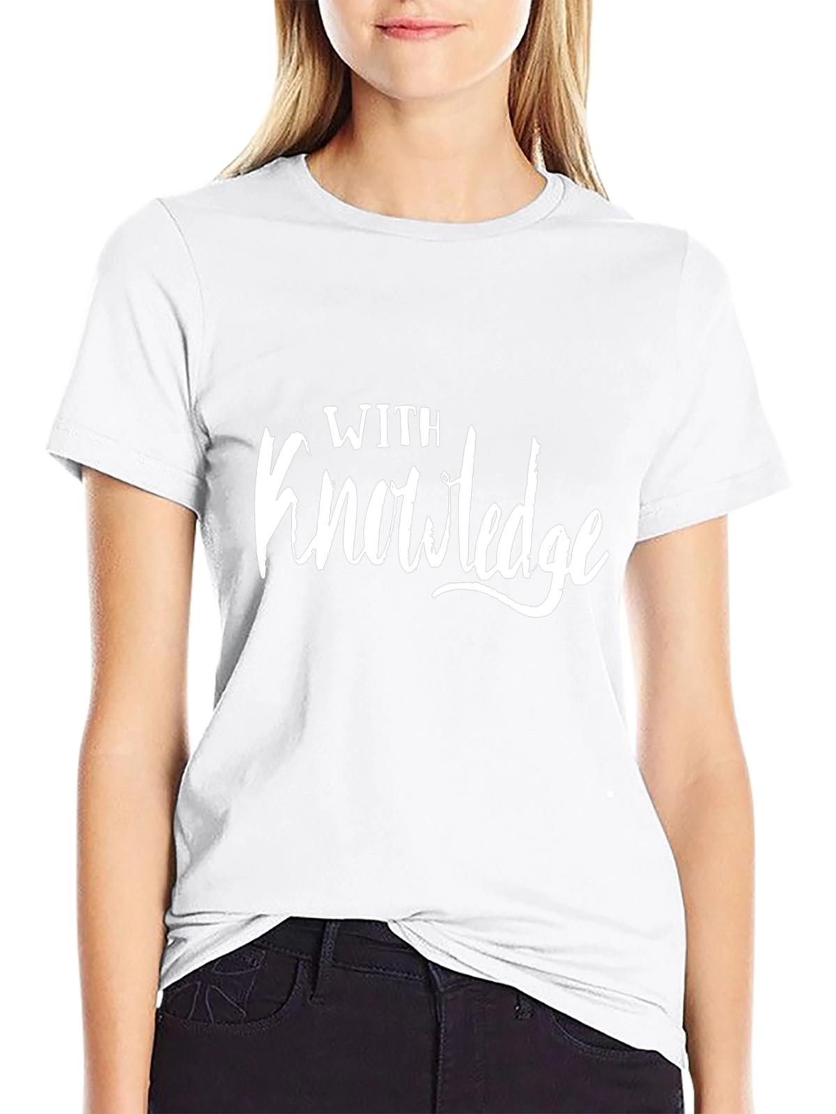 With Knowledge Graphic Black T-Shirt