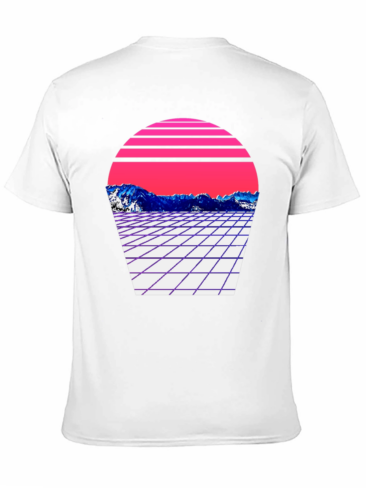 Retro Wave Mountain T-Shirt - Black