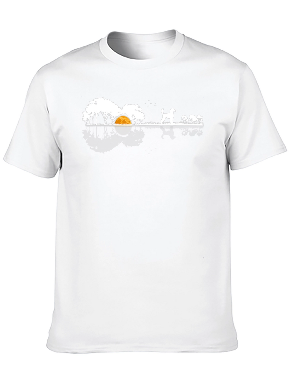 Dog Camping Scene T-Shirt - Black
