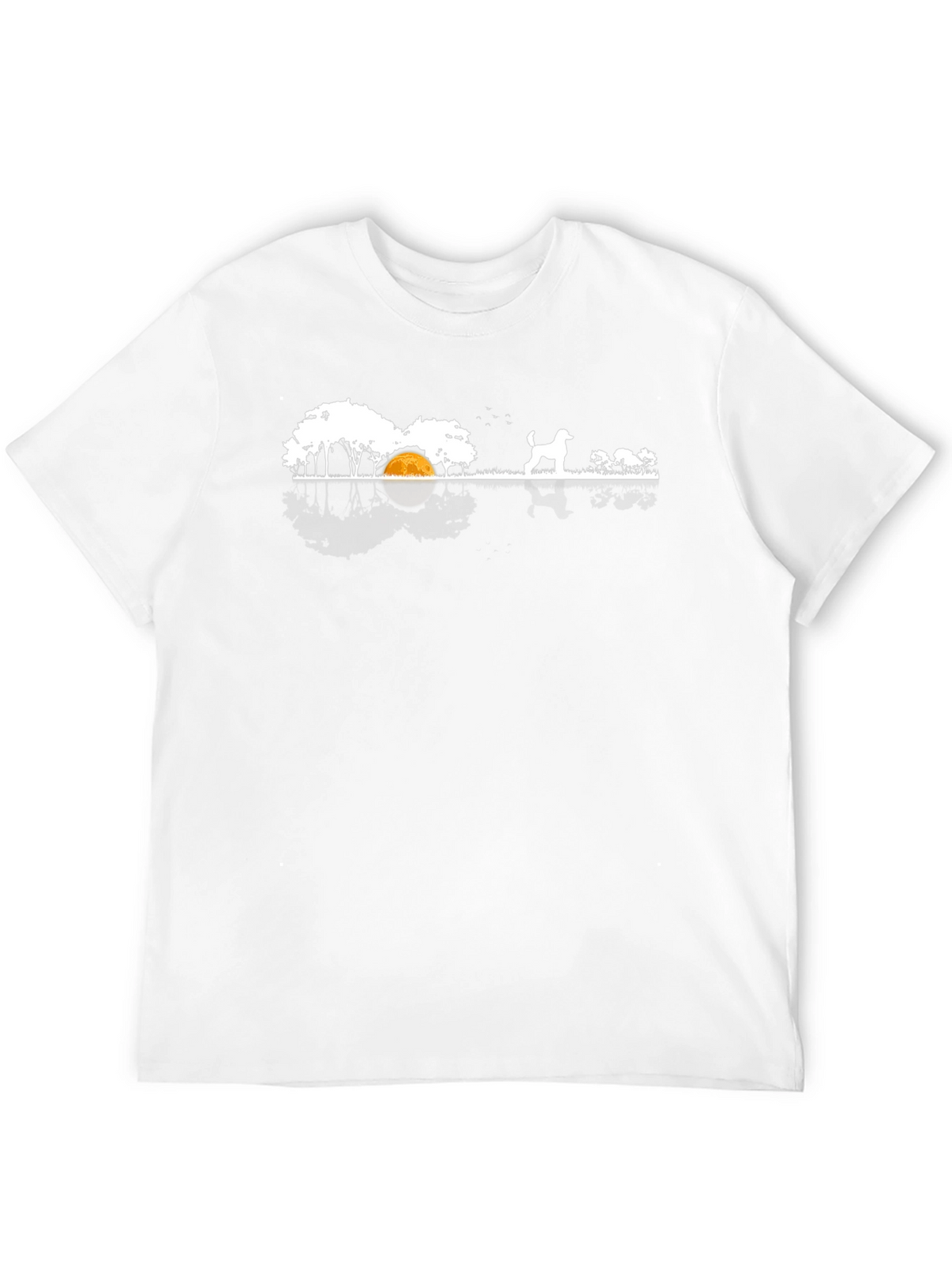 Dog Camping Scene T-Shirt - Black