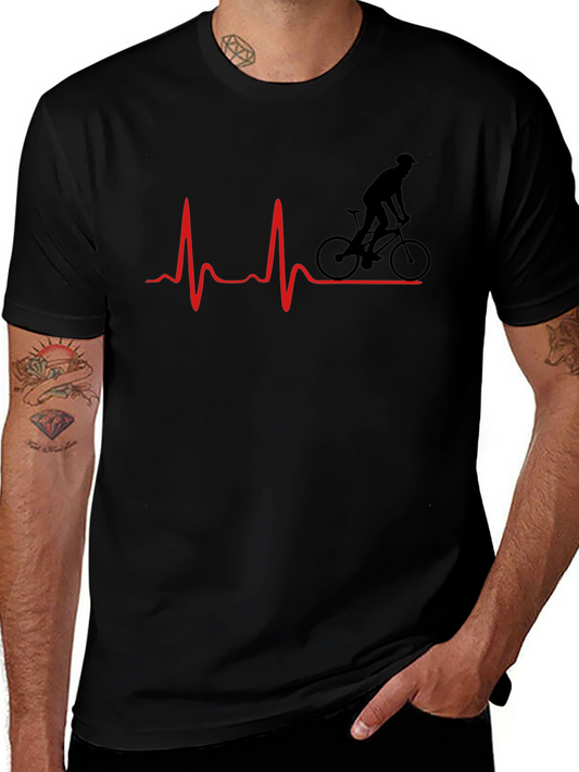 Cyclist Heartbeat Graphic Tee - Ride On!