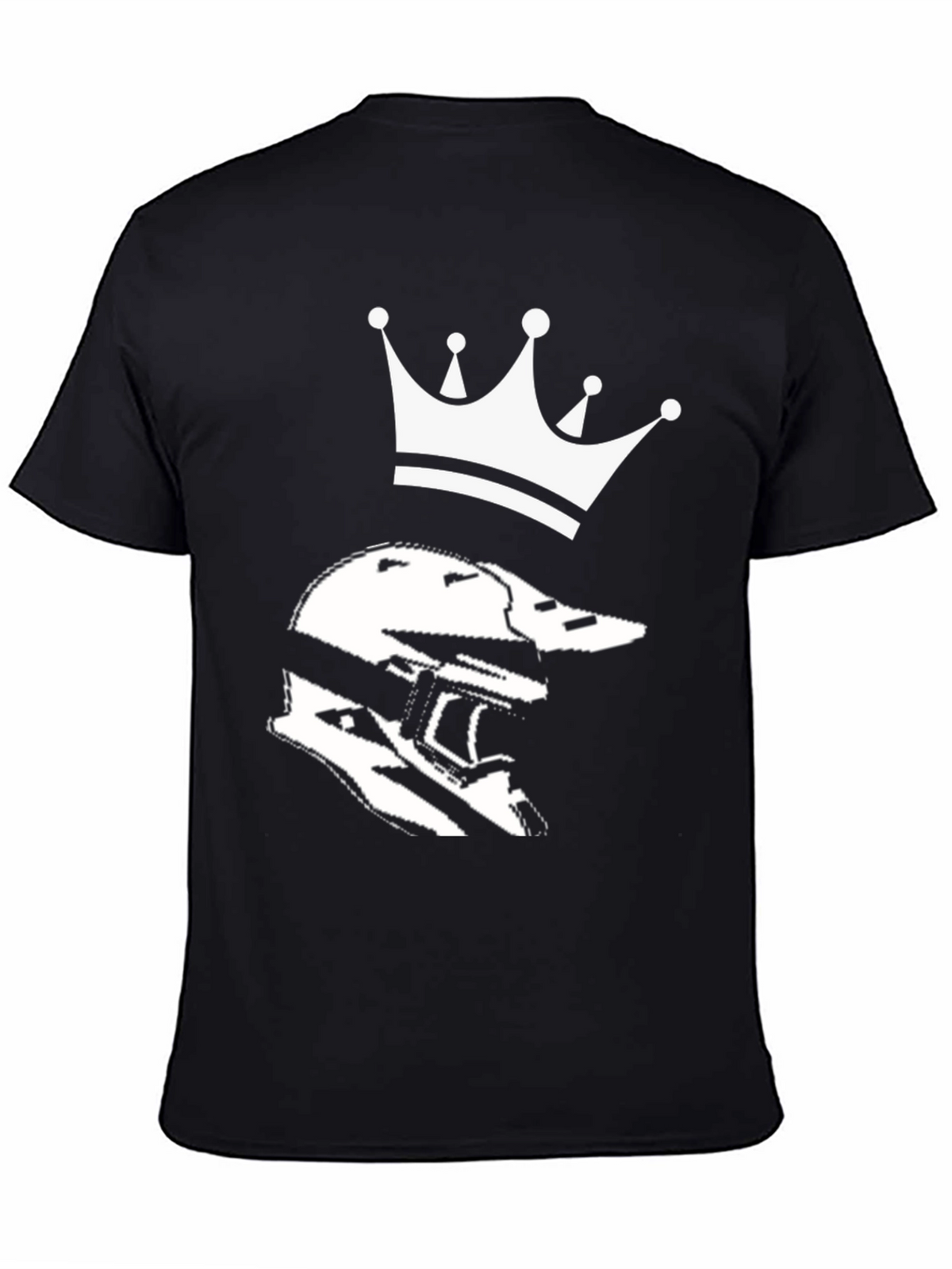 Helmet King Graphic Tee - Black Cotton Blend T-Shirt