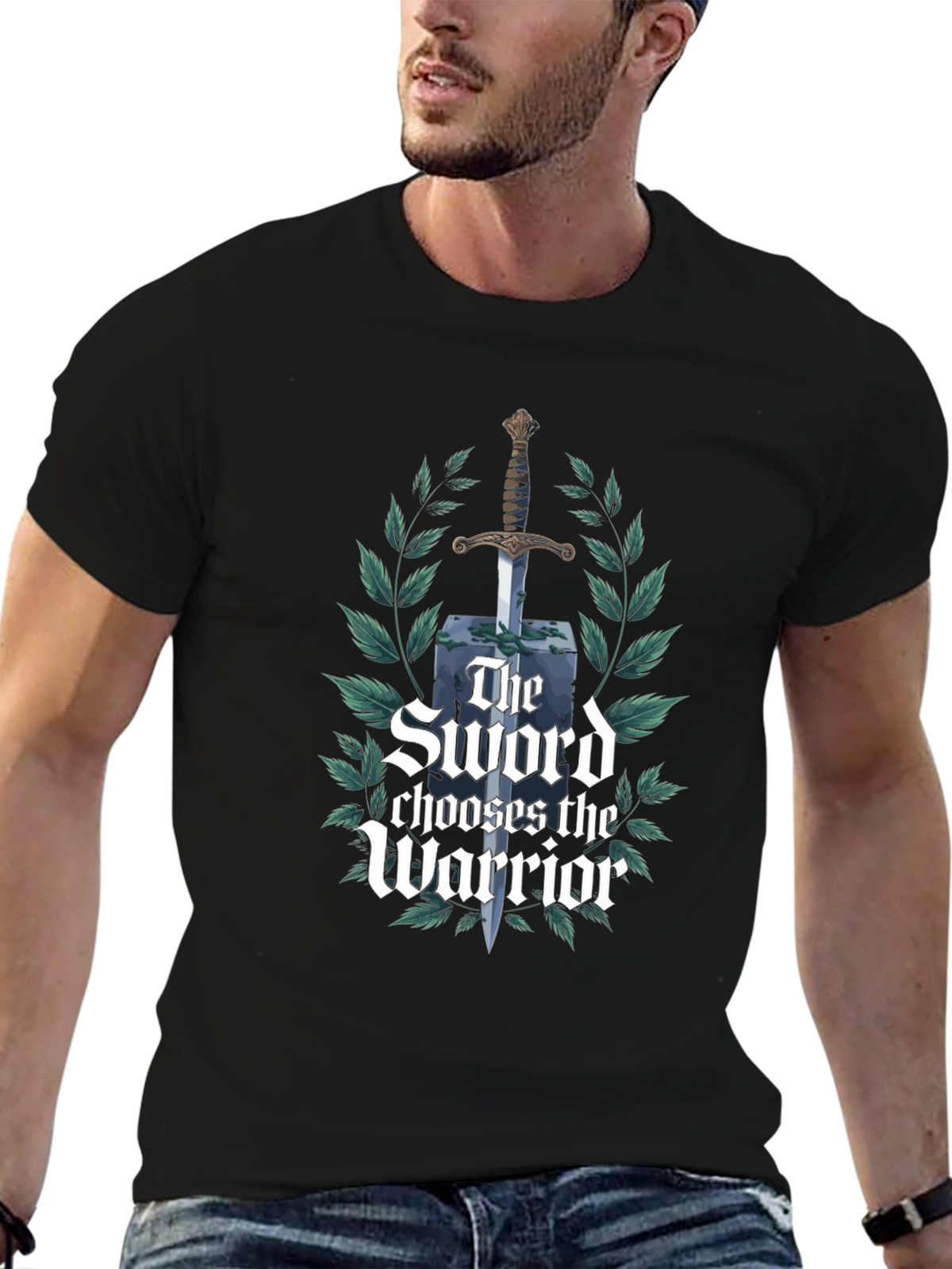 Sword Chooses the Warrior Black T-Shirt