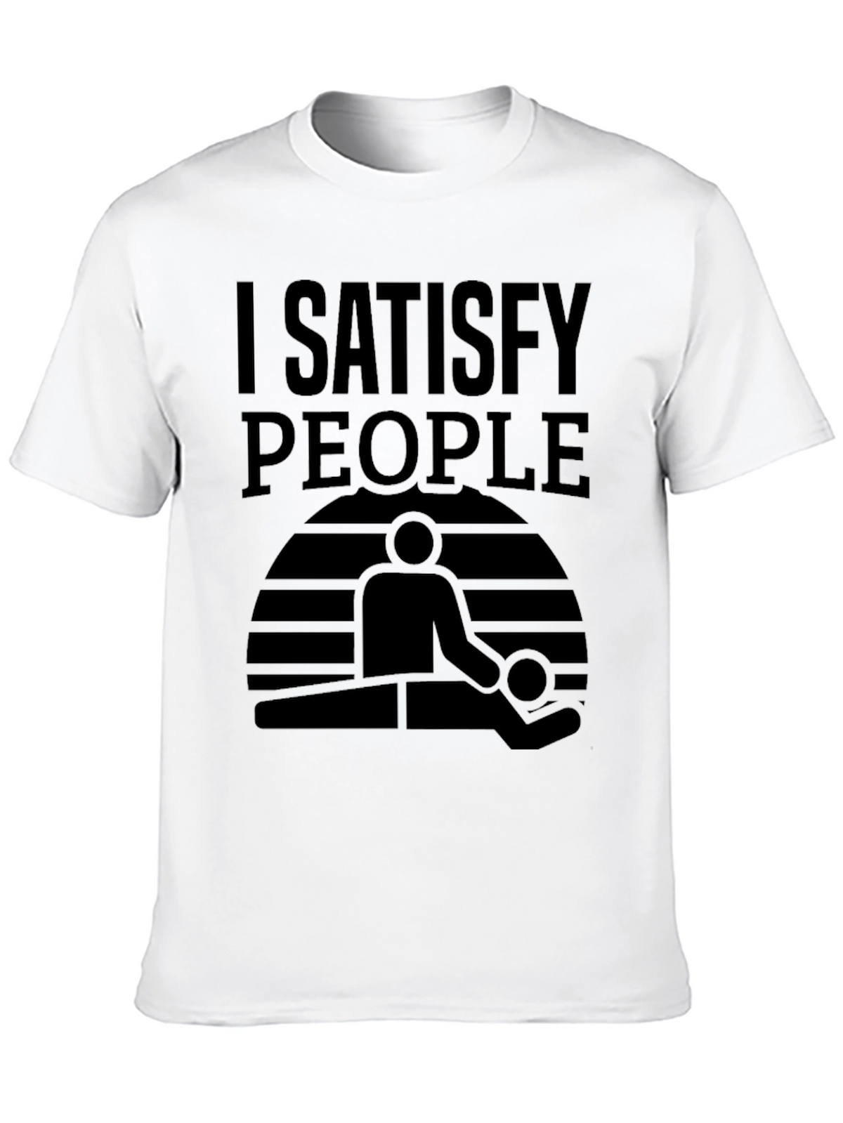 I Satisfy People Massage T-Shirt - Black Graphic Tee