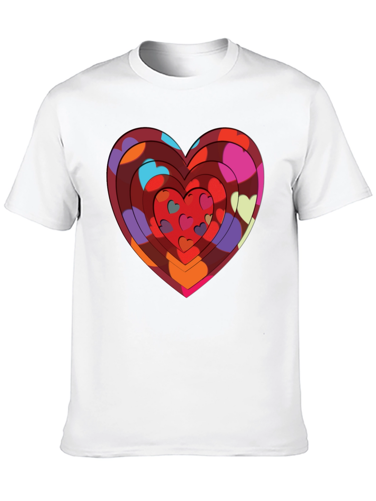 Heart Print Black T-Shirt: Bold & Stylish Design