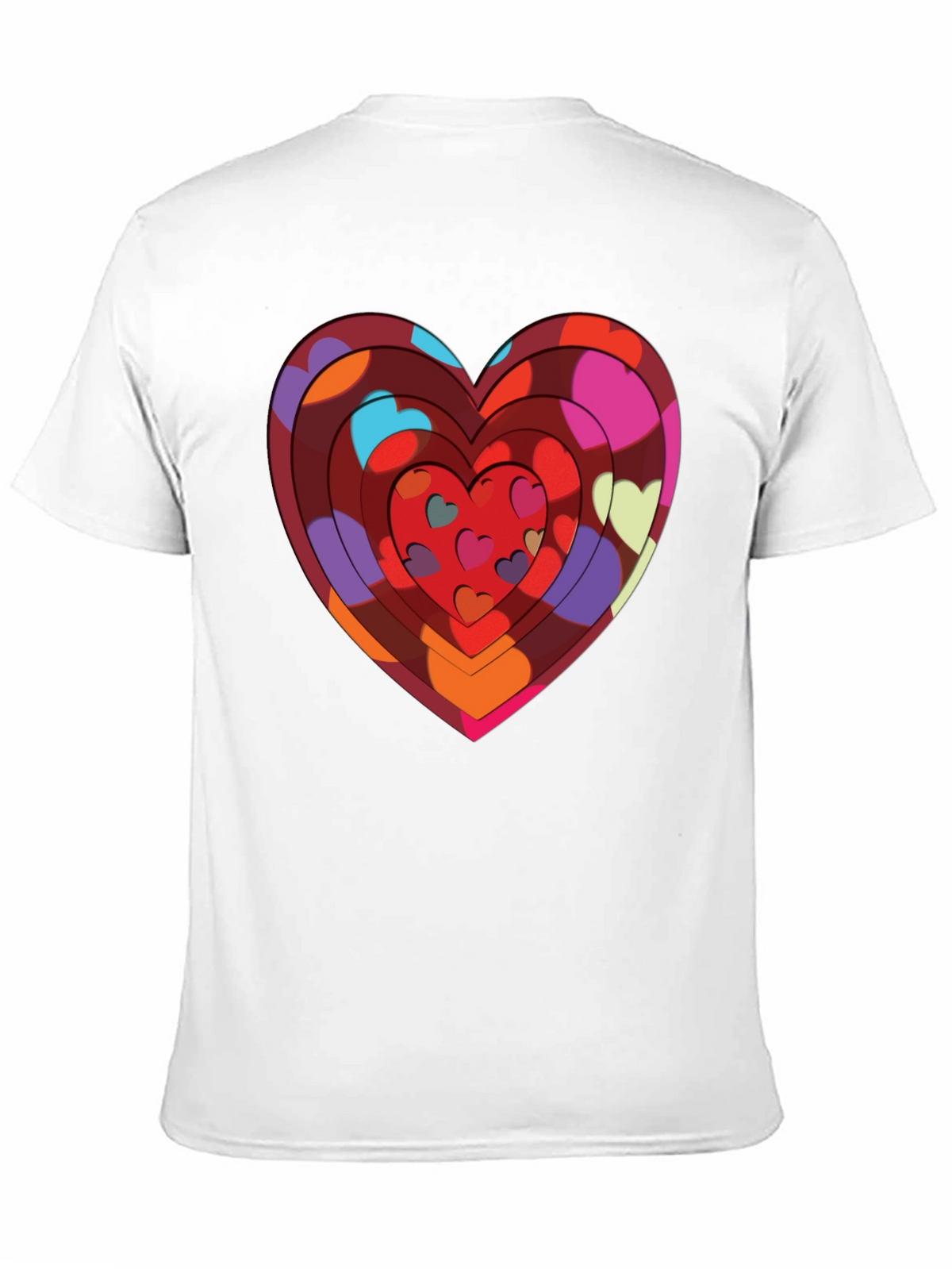 Heart Print Black T-Shirt: Bold & Stylish Design