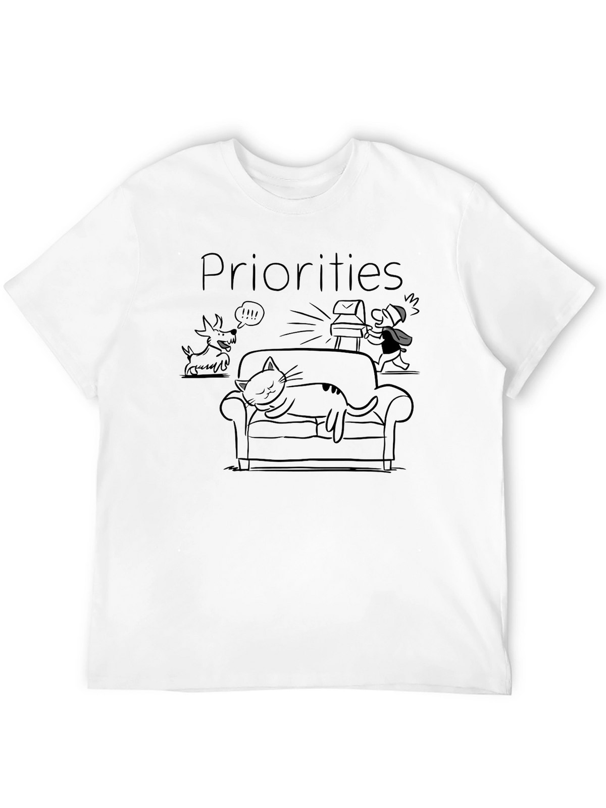 Priorities Graphic Tee - Cat Napping Funny T-Shirt