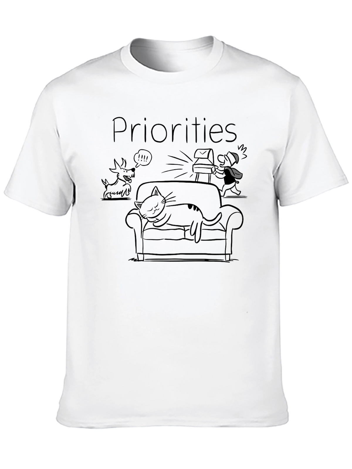 Priorities Graphic Tee - Cat Napping Funny T-Shirt