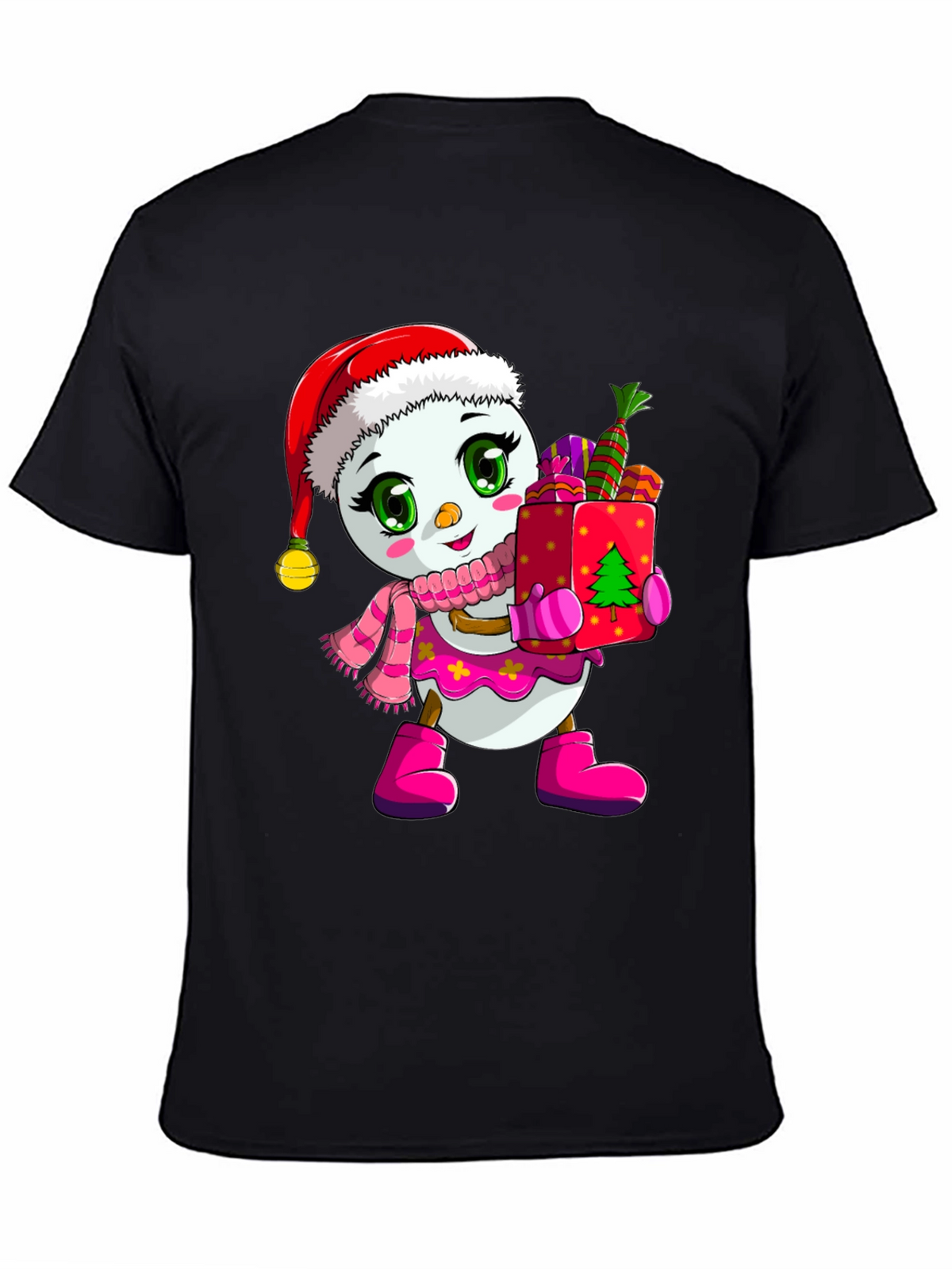 Festive Snowman Graphic Tee - Holiday Cheer