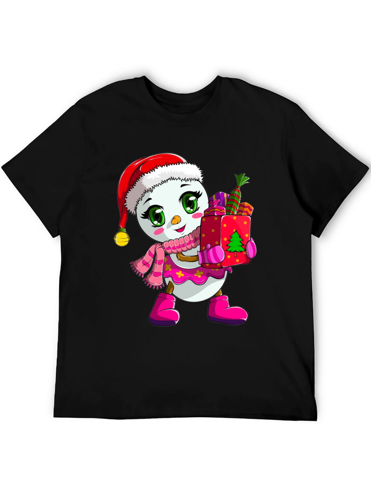 Festive Snowman Graphic Tee - Holiday Cheer