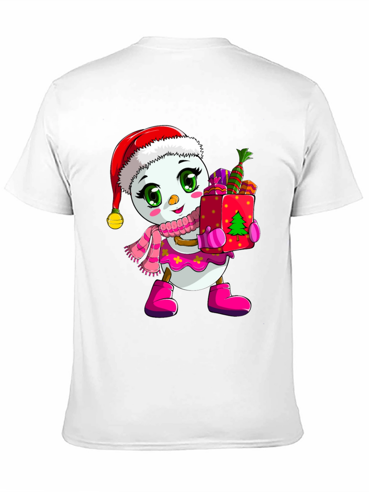 Festive Snowman Graphic Tee - Holiday Cheer