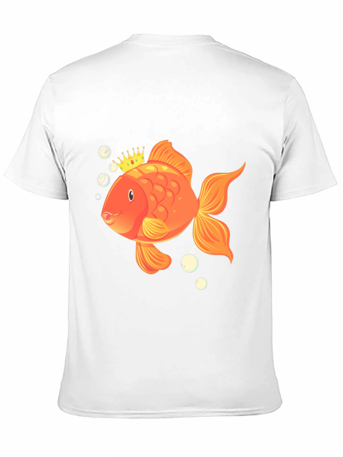 King Goldfish Black T-Shirt - Funny Fish Tee